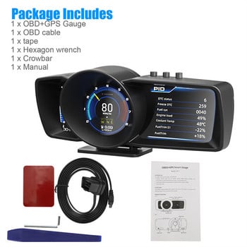 A600 HD LCD Auto OBD2 GPS Head-Up Display Auto Electronics Προβολέας HUD Οθόνη Ψηφιακό ταχύμετρο αυτοκινήτου Αξεσουάρ για όλα τα αυτοκίνητα