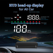 M19 GPS HUD2 Vitezometru Auto HUD Altitudine Timp Head Up Display Kilometraj Oboseală Alertă de condus Digital MPH KMH
