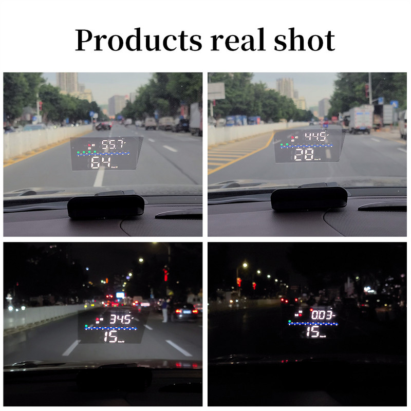 M19 GPS HUD2 Vitezometru Auto HUD Altitudine Timp Head Up Display Kilometraj Oboseală Alertă de condus Digital MPH KMH