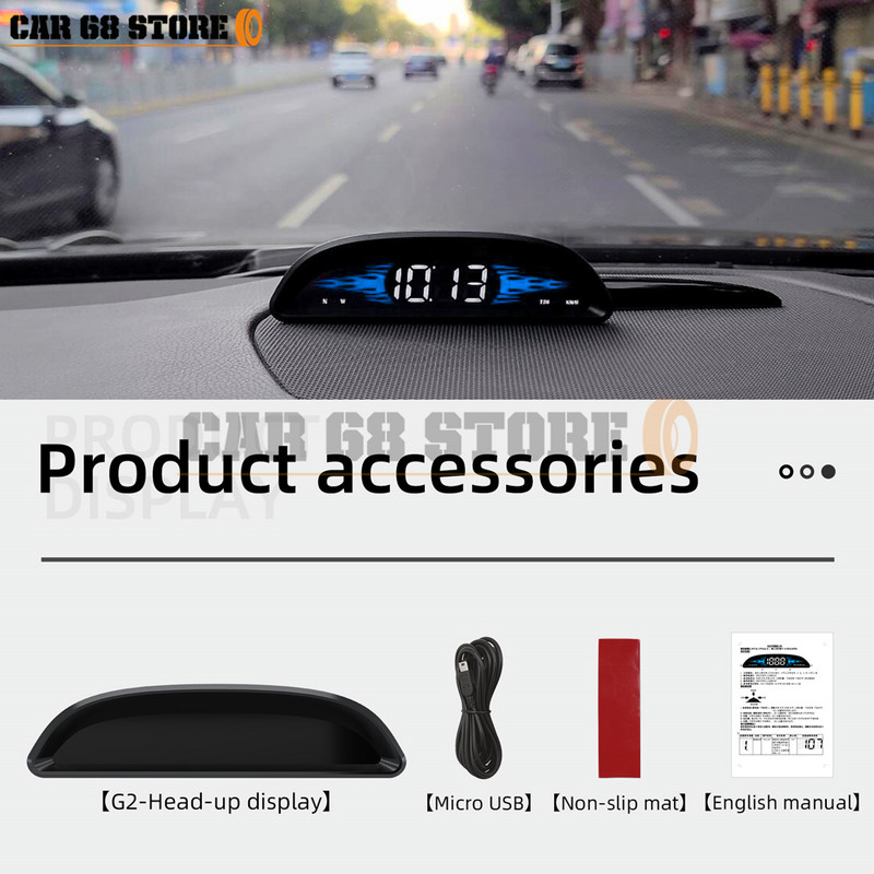De înaltă calitate G2 Hud Head-Up Display Alarma multifuncțională Proiector universal automat Head-Up pentru accesorii electronice auto