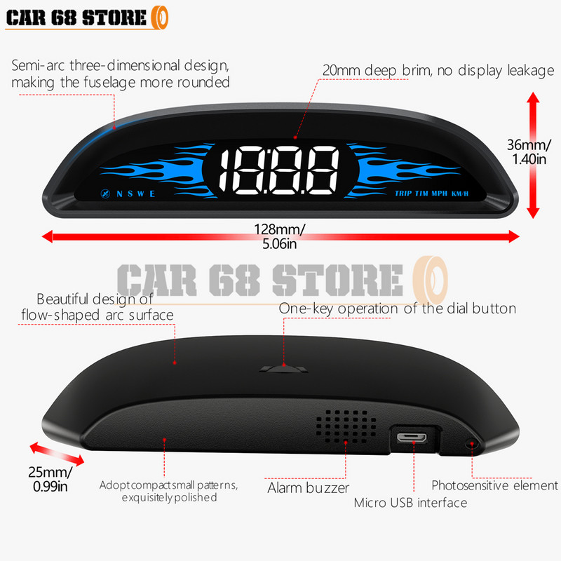 De înaltă calitate G2 Hud Head-Up Display Alarma multifuncțională Proiector universal automat Head-Up pentru accesorii electronice auto