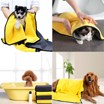 Πετσέτες για σκύλους και γάτες που στεγνώνουν γρήγορα Πετσέτες από μαλακές ίνες Πετσέτες μπάνιου που απορροφούν νερό Βολικές πετσέτες καθαρισμού κατοικίδιων ζώων