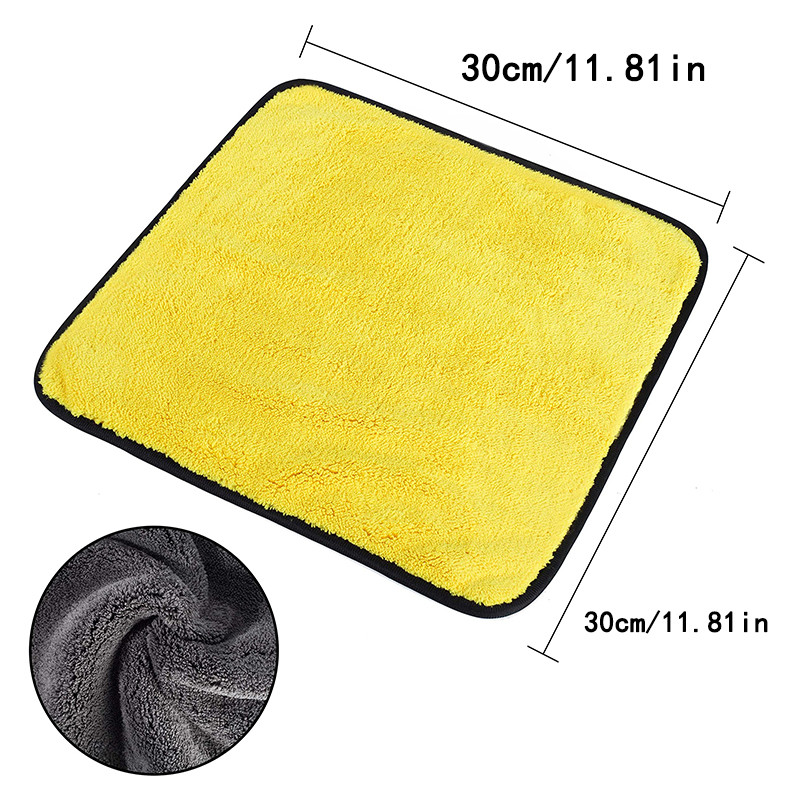 5db Super Absorption Autómosó Mikroszálas Törülköző Háztartási Gépek Üvegtisztító Mosó Nagy sűrűségű Korall Bársony 30x30cm