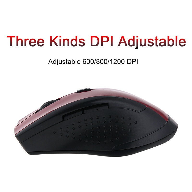 Mouse fără fir de 2,4 GHz Mouse optic pentru jocuri 1200 DPI pentru laptop Mouse cu 6 taste cu receptor USB