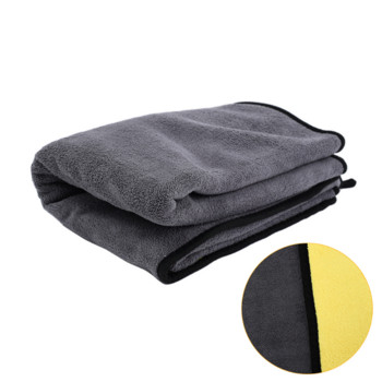 60X160cm Микрофибърна кърпа за почистване на кола Двуслойна удебелена мека кърпа за сушене Автоматично детайлиране на тялото Кърпи за пране Парцал