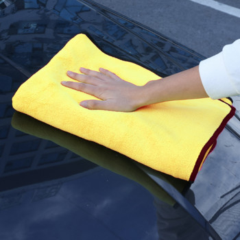 60X160cm Πετσέτα καθαρισμού αυτοκινήτου από μικροΐνες διπλής στρώσης Παχύ μαλακό πανί στεγνώματος Auto Body Detailing Πετσέτες ρούχων Πανί