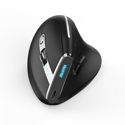 Mouse vertical wireless Lefon 2.4G 6 butoane 2400 DPI Mouse-uri optice Bluetooth reglabile pentru jocuri pentru computer, laptop, PC F36A