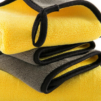 1Pc Υψηλής πυκνότητας 30x30/60CM Car Coral Fleece Wiping Rags Efficient Super Absorbent Microfiber Cleaning Πανί Πετσέτα καθαρισμού αυτοκινήτου για το σπίτι