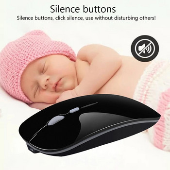 Επαναφορτιζόμενο ασύρματο ποντίκι Bluetooth Ποντίκια Ασύρματο υπολογιστή Mause LED RGB με οπίσθιο φωτισμό Εργονομικό ποντίκι παιχνιδιού για φορητό υπολογιστή
