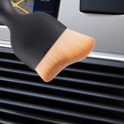 Четка за детайли на автомобила Четка за почистване на интериора на автомобила Мека извита четка за детайли Инструмент за премахване на прах Изпускателен отвор за климатик