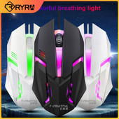 Mouse ergonomic cu fir LED Luminos din spate iluminat 1600 DPI Mouse cu fir USB Mute pentru desktop Laptop Mut Office Computer Gamer Mouse