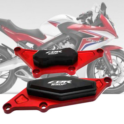 Honda CBR650F CBR 650F CBR650 F CNC alumīnija + POM pilna komplekta dzinēja sadursmes uzlikas rāmja slīdņu aizsargs