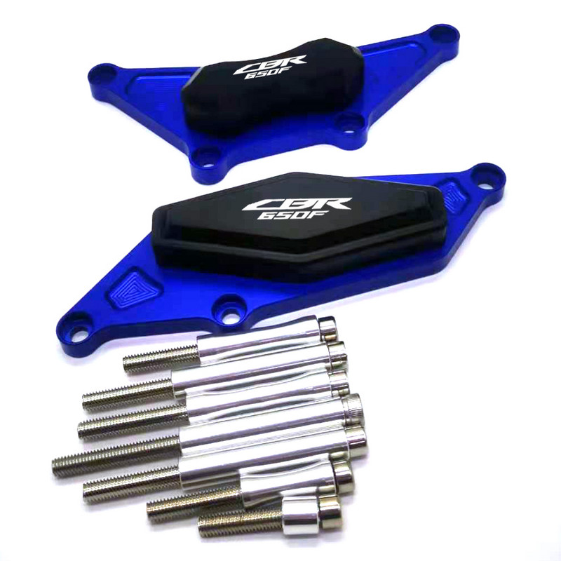 Honda CBR650F CBR 650F CBR650 F CNC alumínium + POM teljes készlet motor ütközési padok keret csúszkák védőhöz