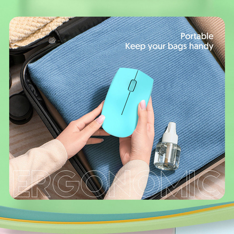 ORZERHOME Mini Mouse fără fir 2.4GHz Mouse cu receptor USB Gamer 1600DPI Mouse optic pentru computer portabil pentru computer de birou, laptop