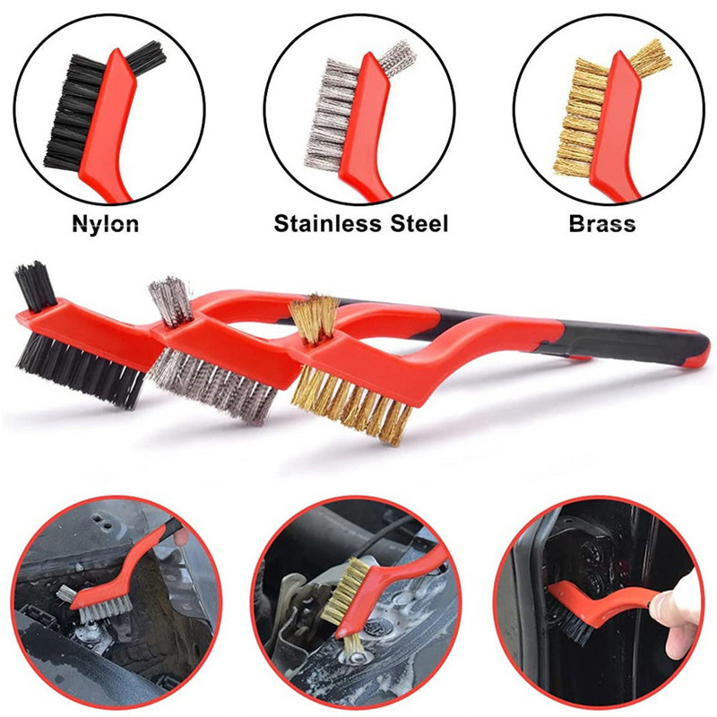 Set de perii pentru detalii auto, 16 buc, perii de curățare, perie de curățare electrică, pentru aerisire din piele de mașină, pentru curățarea jantei, unelte de curățare a prafului.