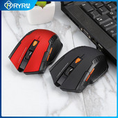 Mouse fără fir pentru jocuri RYRA Mouse ergonomic silențios 6 taste 2,4 GHz Mause Gamer Mouse fără zgomot pentru computer Mouse pentru jocuri