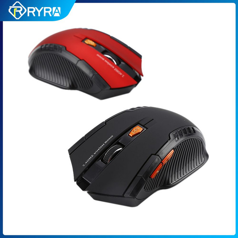 Mouse fără fir pentru jocuri RYRA Mouse ergonomic silențios 6 taste 2,4 GHz Mause Gamer Mouse fără zgomot pentru computer Mouse pentru jocuri