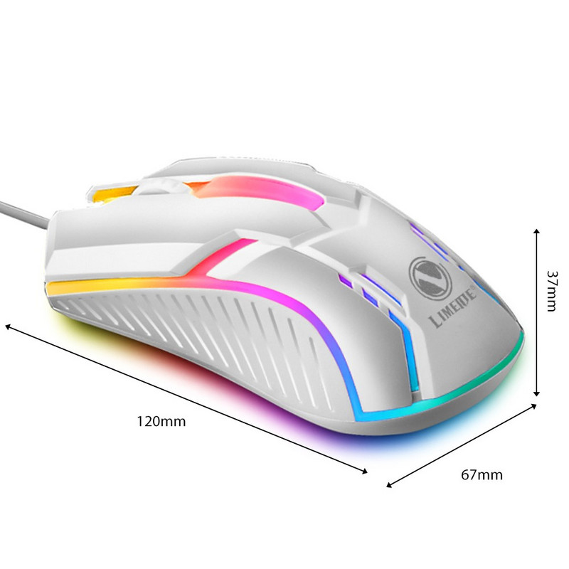 Mouse cu fir luminos Limei S1 E-Sports Mouse cu fir USB pentru laptop Mute Mouse pentru jocuri pentru computer