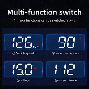 Ενσωματωμένη σχεδίαση σκίασης OBD2 Car Head-up Display Παρμπρίζ για Audi Benz Mazda Toyota