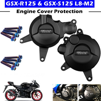 Carcasa de protectie capac motor motociclete GB Racing pentru SUZUKI GSX-R125 & GSX-S125 L8-M1 2018-2019-2020 Protectoare capac motor