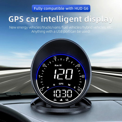 G6 GPS HUD rýchlomer smer jazdy auto čas head-up displej auto príslušenstvo kompatibilné so všetkými autami