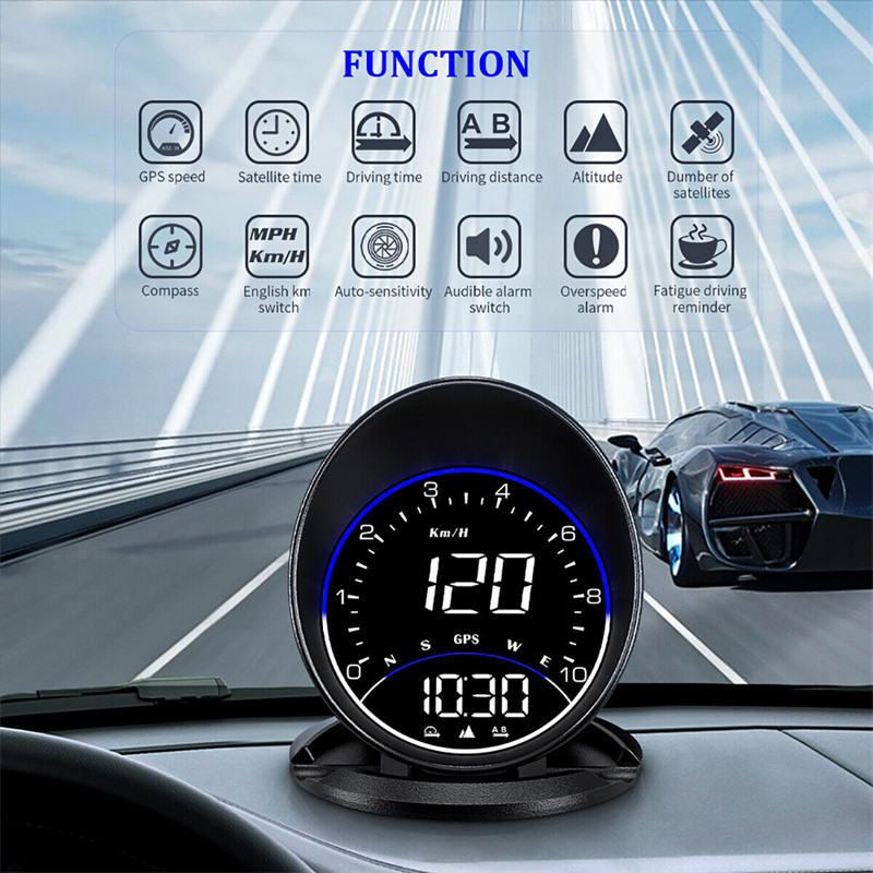 G6 GPS HUD rýchlomer smer jazdy auto čas head-up displej auto príslušenstvo kompatibilné so všetkými autami