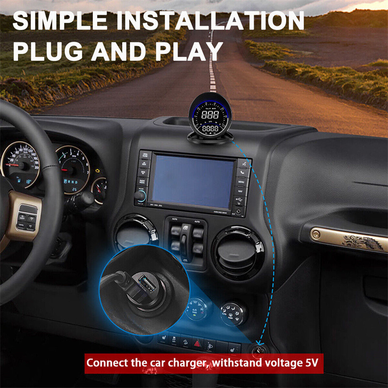 G6 GPS HUD rýchlomer smer jazdy auto čas head-up displej auto príslušenstvo kompatibilné so všetkými autami