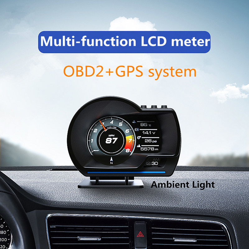 2022 NOU Smart Car HUD Head up Display Odometru OBD2 GPS Vitezometru cu sistem dual cu suport reglabil dropshipping