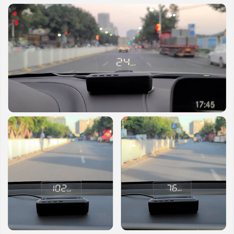 Noul Head Up Display Sistem de avertizare de supraviteză Proiector GPS pentru mașină HUD Auto Alarma electronică de tensiune