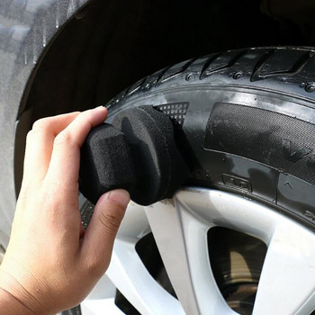 Гъба за полиране на автомобилна восък Четка за детайли Автомивка Инструменти за почистване на гуми Гъба от пяна Гъба за кола маска за гуми Аксесоари за почистване на автомобили