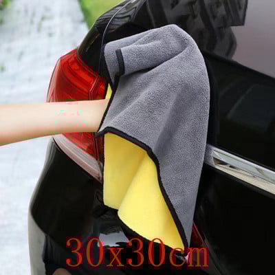 Prosop gros de spălat auto din microfibră, uscare rapidă, curățare automată, cârpă extra moale, cu absorbție mare de apă, cârpă de curățare, prosop de uscare