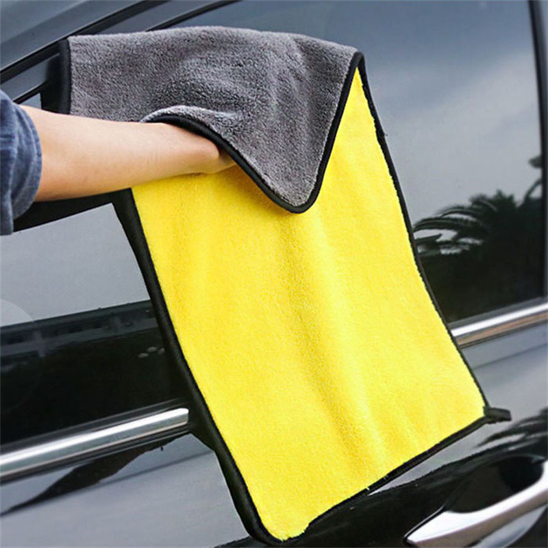 Prosop gros de spălat auto din microfibră, uscare rapidă, curățare automată, cârpă extra moale, cu absorbție mare de apă, cârpă de curățare, prosop de uscare