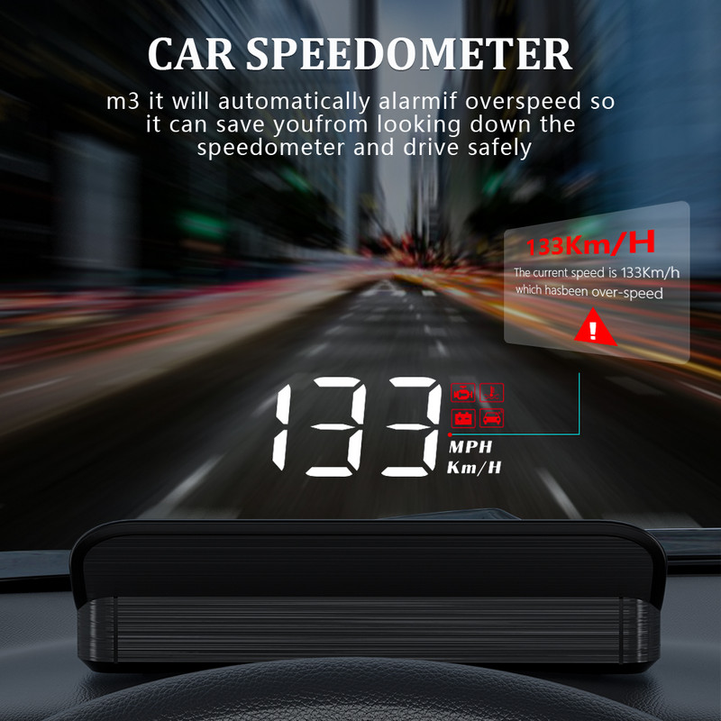 WiiYii M3 HUD Head-Up Display obd2 computer de bord Viteză proiector OBD2 auto computer de bord Alarma kilometraj combustibil Accesorii auto