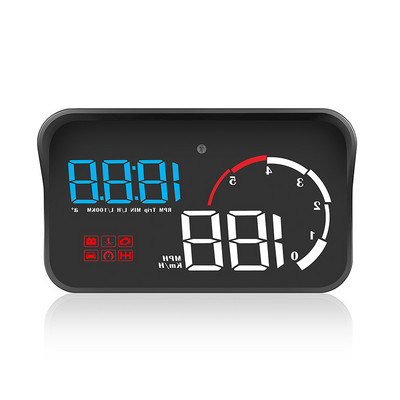 Afișaj pentru mașină Head Up Display OBD2 Proiector pentru parbriz Alarma de securitate pentru supraviteză Temperatura apei RPM Vitezometru digital pentru mașină HUD cu parasolar