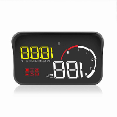 Afișaj pentru mașină Head Up Display OBD2 Proiector pentru parbriz Alarma de securitate pentru supraviteză Temperatura apei RPM Vitezometru digital pentru mașină HUD cu parasolar