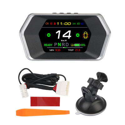 T17 HUD Car Head Up Display pentru Tesla Model 3 Y Vitezometru Odometru Ceas digital Indicator viteză Baterie Tester la bord Computer