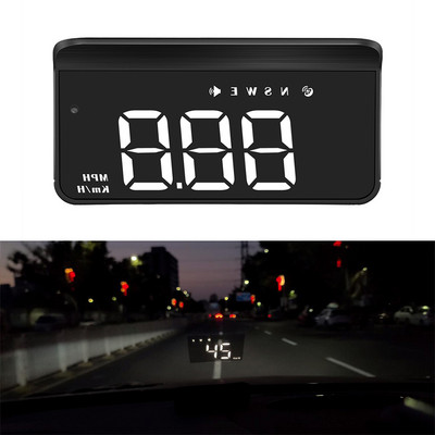 Vitezometru digital GPS pentru mașină M1 Afișaj Head Up MPH/KM Alarmă de avertizare pentru supraviteză obosită LCD alb/verde
