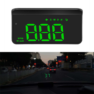 Vitezometru digital GPS pentru mașină M1 Afișaj Head Up MPH/KM Alarmă de avertizare pentru supraviteză obosită LCD alb/verde
