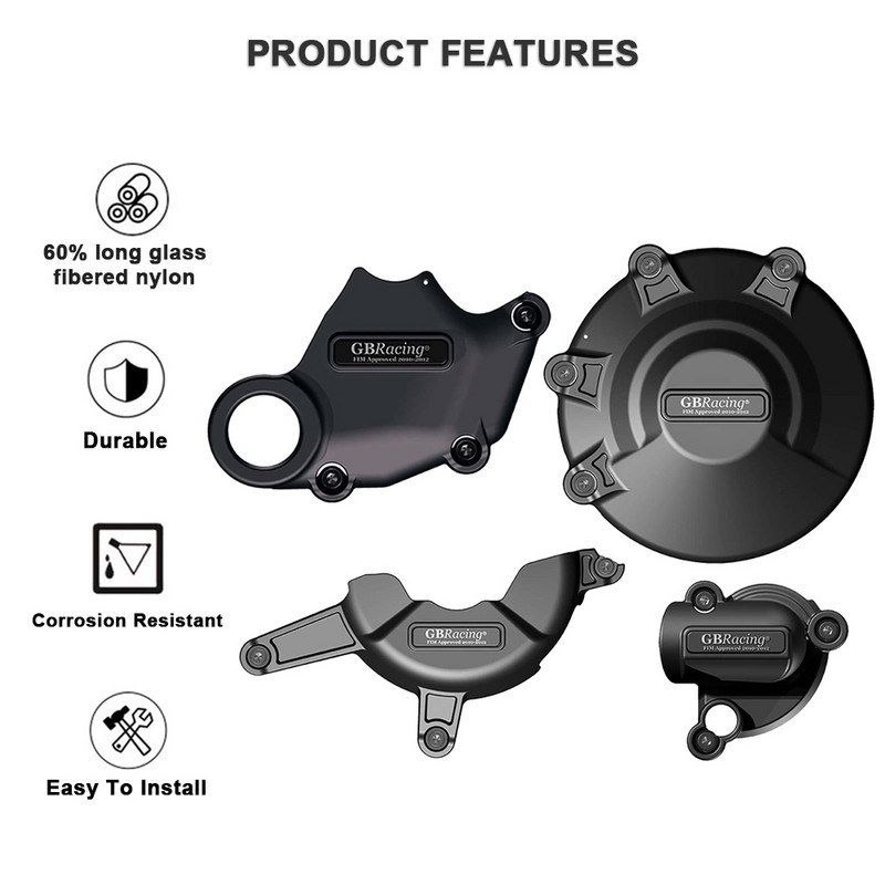 Motorkerékpár motorburkolat hosszú üvegszálas nylon kuplungvédő Ducati 848 2008 2009 2010 2011 2012 2013 tartozékokhoz