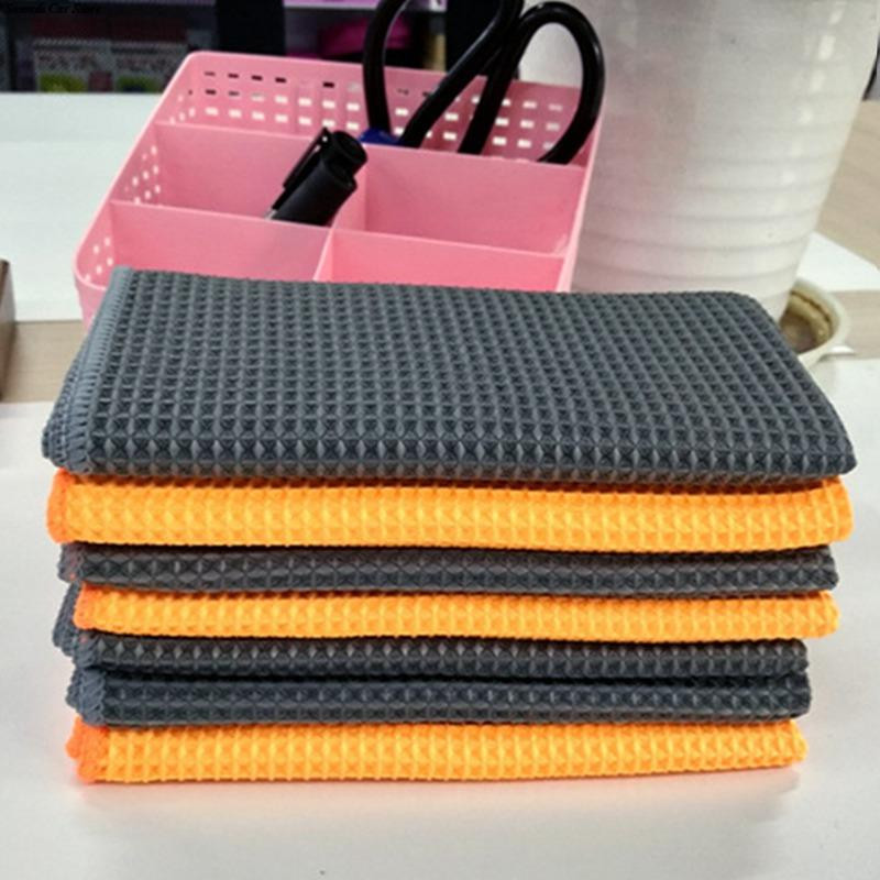 Prosop de spălat auto Curăţarea sticlei Uscarea cu apă Uscarea geamurilor din microfibră Ştergerea curăţată Detaliere automată Ţesătură de vafe pentru baie de bucătărie 40*40cm