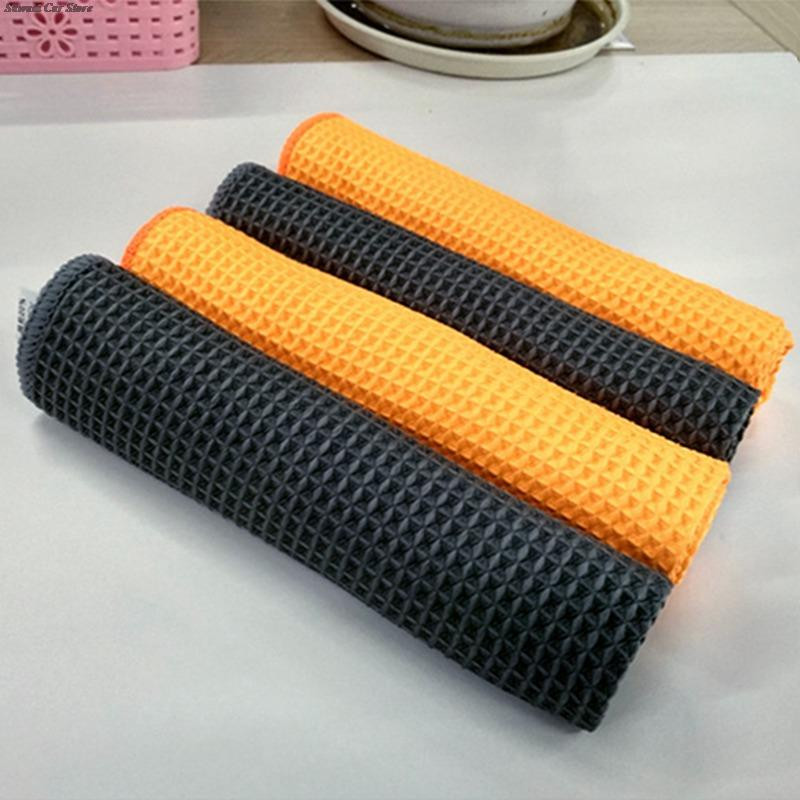 Prosop de spălat auto Curăţarea sticlei Uscarea cu apă Uscarea geamurilor din microfibră Ştergerea curăţată Detaliere automată Ţesătură de vafe pentru baie de bucătărie 40*40cm