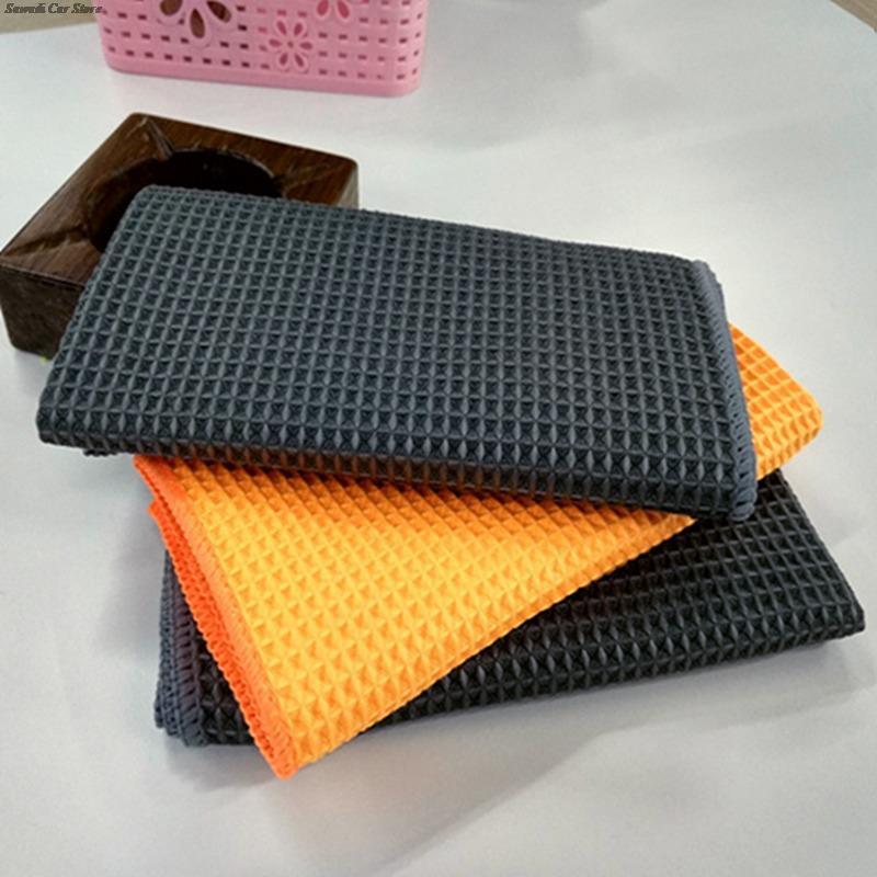 Prosop de spălat auto Curăţarea sticlei Uscarea cu apă Uscarea geamurilor din microfibră Ştergerea curăţată Detaliere automată Ţesătură de vafe pentru baie de bucătărie 40*40cm