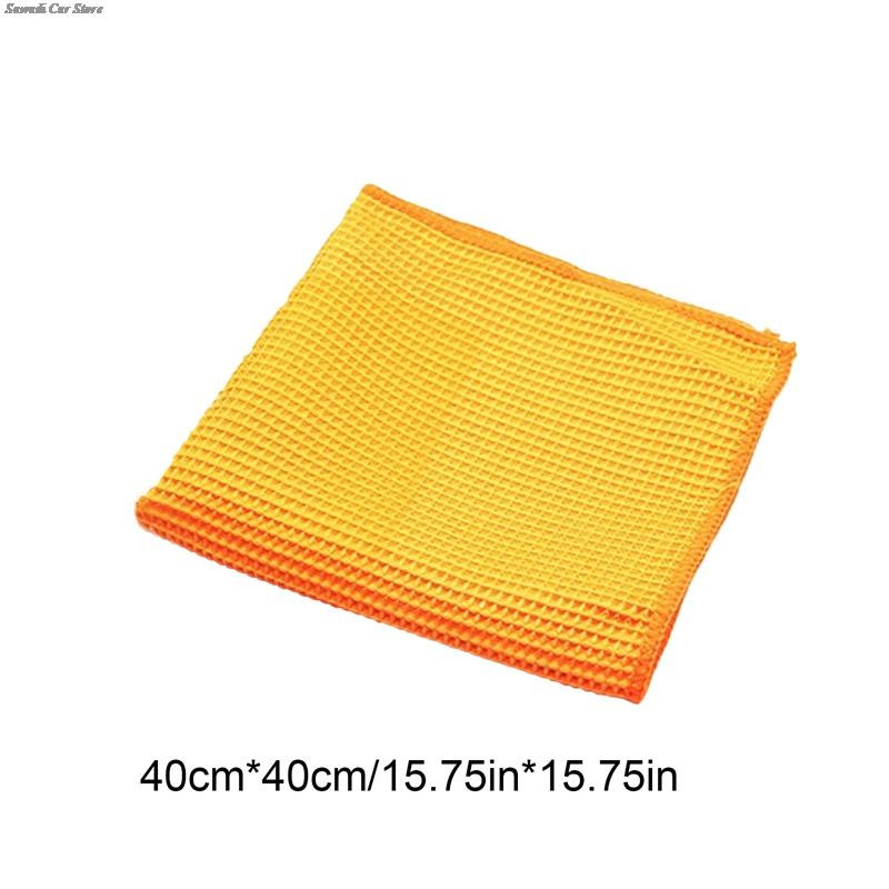Prosop de spălat auto Curăţarea sticlei Uscarea cu apă Uscarea geamurilor din microfibră Ştergerea curăţată Detaliere automată Ţesătură de vafe pentru baie de bucătărie 40*40cm