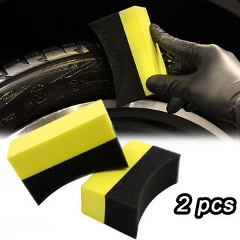 4PcsCar Wheel Cleaning Sponge Почистваща гъба за полиране на гуми Wax Applicator Pads Tire Wash Wipe Cleaning Tool Четка за почистване на автомобили