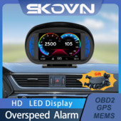 Cel mai nou computer de bord HUD pentru mașină Trei într-un indicator Head Up Display OBD2 GPS Vitezometru Sistem inteligent de alarmă cu inclinometru