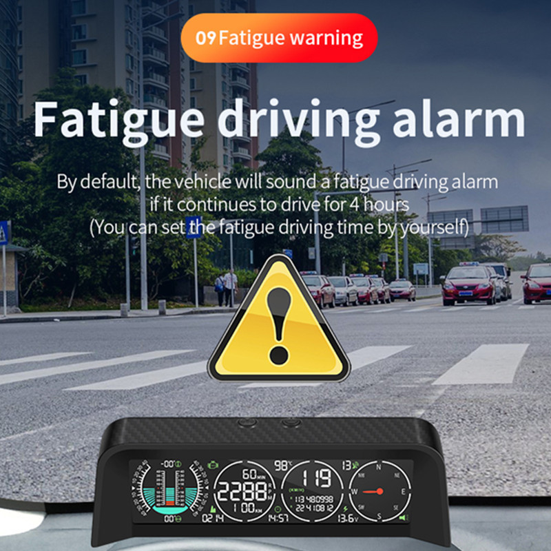 OBD2 + GPS Car X92 Head Up Display Ecran colorat Nou Temperatura apei și Ceas de viteză a vehiculului Alarma de supraviteză Unghiul de rulare și