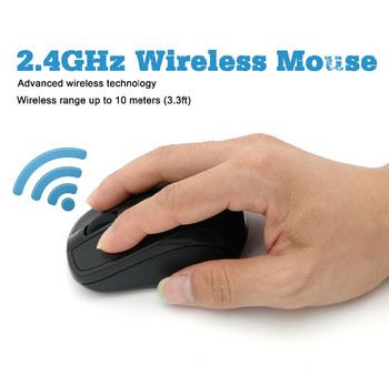 USB безжична мишка 2000DPI регулируем приемник оптичен компютър 2.4GHz ергономични мишки за мишка за лаптоп PC