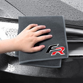Prosop absorbant de pluș cu două fețe pentru mașină, cârpă de curățare pentru uscare pentru Seat cupra FR+ Ibiza Leon Altea Belt Racing