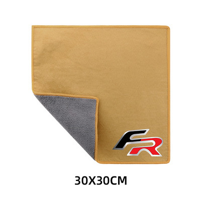 Prosop absorbant de pluș cu două fețe pentru mașină, cârpă de curățare pentru uscare pentru Seat cupra FR+ Ibiza Leon Altea Belt Racing