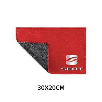 Prosop absorbant de pluș cu două fețe pentru mașină, cârpă de curățare pentru uscare pentru Seat cupra FR+ Ibiza Leon Altea Belt Racing